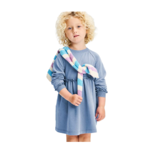 Toddler Girls' Solid French Terry Long Sleeve Dress 12m-5y