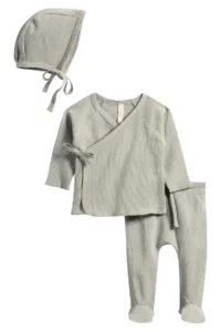 Take Home Organic Cotton Top, Footie Pants & Cap Set