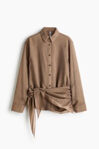 Scarf-detail Shirt