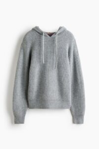 Rib-knit Hoodie