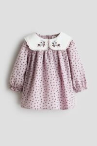 Cotton Dress with Collar