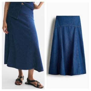 A-line Denim Skirt