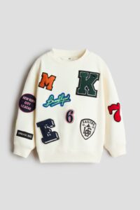 Appliquéd Brushed-inside Sweatshirt