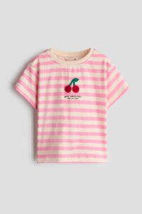 Cotton T-shirt with Motif