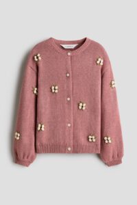 Embroidered-detail Cotton Cardigan