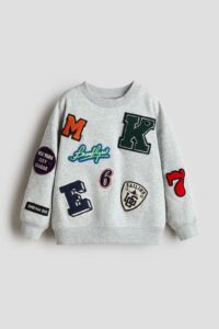 Appliquéd Brushed-inside Sweatshirt