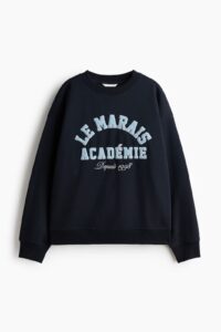 Sweatshirt with Text Motif