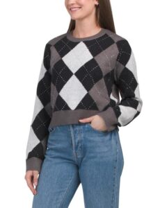 Argyle Long Sleeve Sweater