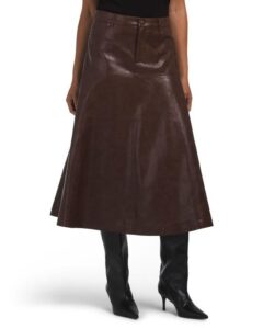 Faux Leather Rhea Skirt