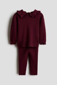 2-piece Rib-knit Cotton Set