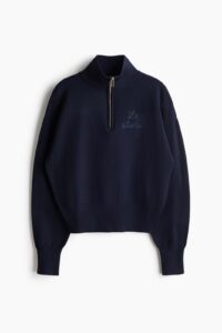 Fine-knit Half-zip Sweater