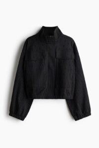 Funnel-collar Jersey Jacket