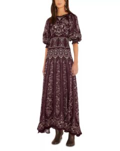 Liz Balloon Sleeve Maxi Dress