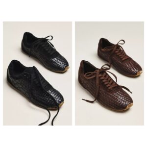 Maeve Woven Leather Sneakers