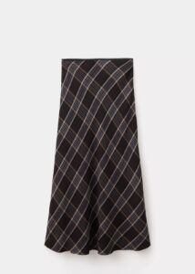 Checked Midi Skirt