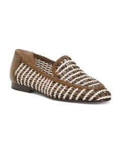 Leather Prilla Woven Loafers