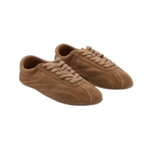 Contrasting Panel Leather Sneakers