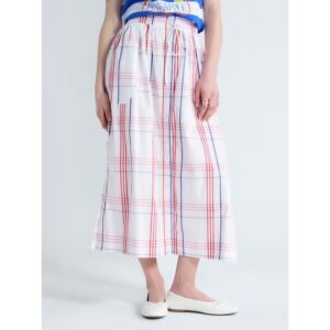 Button-front Cotton Maxi Skirt