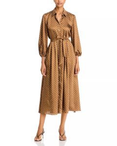 Emmpasso Printed Twill Midi Shirtdress
