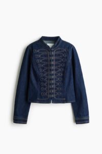 Button-tab Denim Jacket