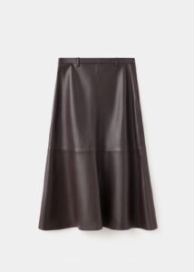 A-line Faux Leather Skirt
