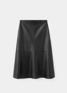 A-line Faux Leather Skirt