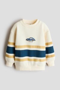 Brushed-inside Sweatshirt with Printed Motif