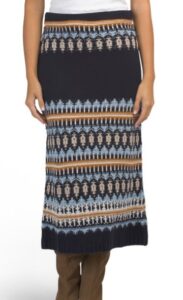 Wool Blend Fair Isle Skirt