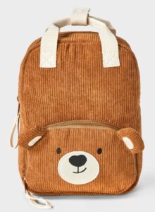 Toddlers' Cozy Corduroy Teddy Bear Backpack - Cat & Jack™ Tan/cream