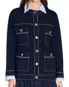 Contrast Stitch Cardigan