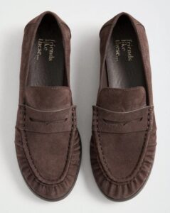 Dark Chocolate Brown Flat Penny Loafers