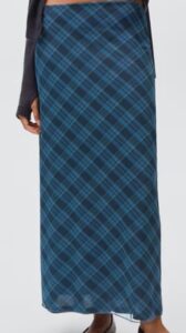Checked Long Skirt