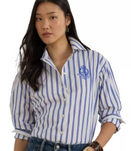 Relaxed Fit Striped Broadcloth Shirt