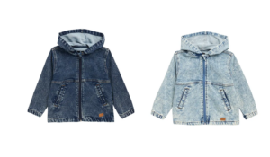 Kids' Hooded Knit Denim Jacket