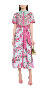 Vivienne Printed Short-sleeve Shirtdress