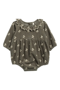 Freya Embroidered Cotton Corduroy Bodysuit