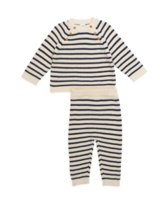 Newborn Boys 2pc Striped Sweater Set 3-9m