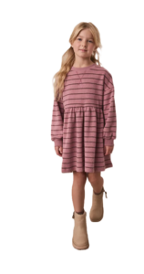 Kids' Stripe Sweatshirt Dress