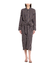 Mila Striped Midi Shirtdressp
