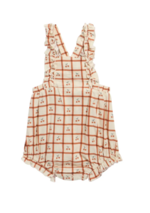 Chiara Cherry Check Romper