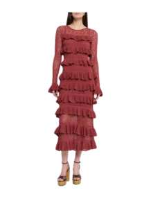 Wanderlust Lace Frill Midi Dress