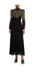 Jacqui-b Belted Floral Silk Midi Dress