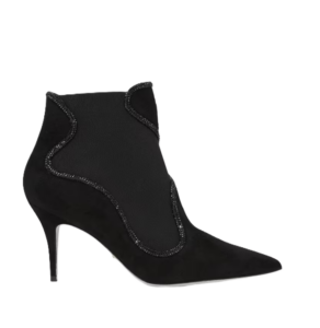 80mm Embellished Suede Bootiesp