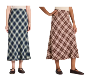 Women's Plaid Midi Skirt