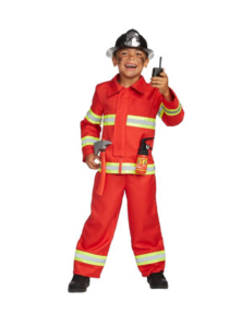 Kids 6pc Fireman Top and Pants Costume