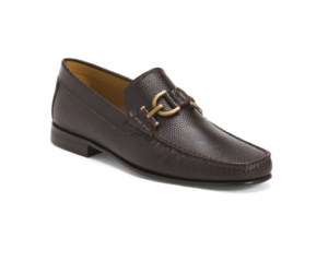 Italian Leather Dacio Lizard Embossed Loafers