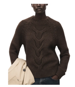 Nolita Mock Neck Cable Sweater