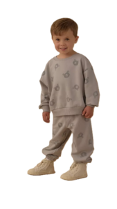 Toddler Boys' 2pc Bear Sweatshirt and Pants Set - Light Green 12m