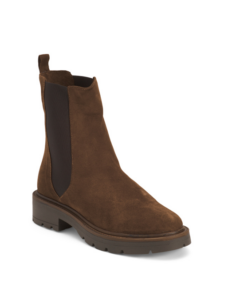 Suede Chelsea Booties