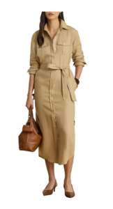 Long Sleeve Linen Shirtdress